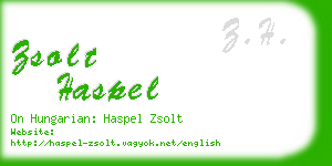 zsolt haspel business card